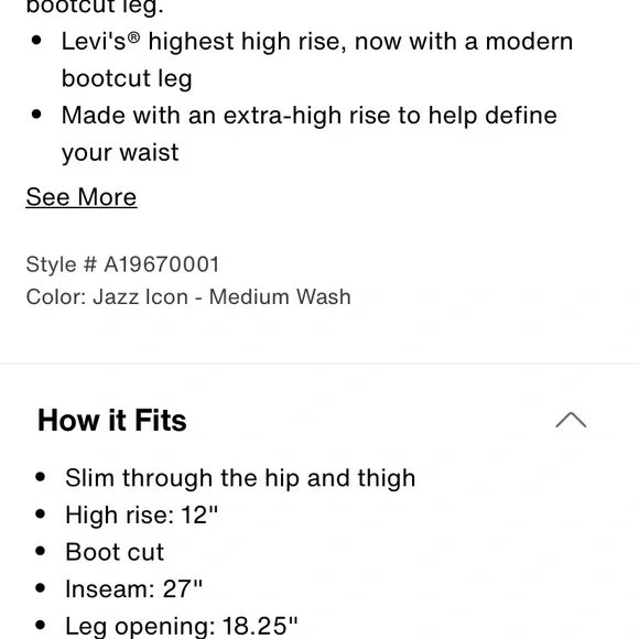 Levi’s ribcage crop boot jeans size 26 - Picture 2 of 6